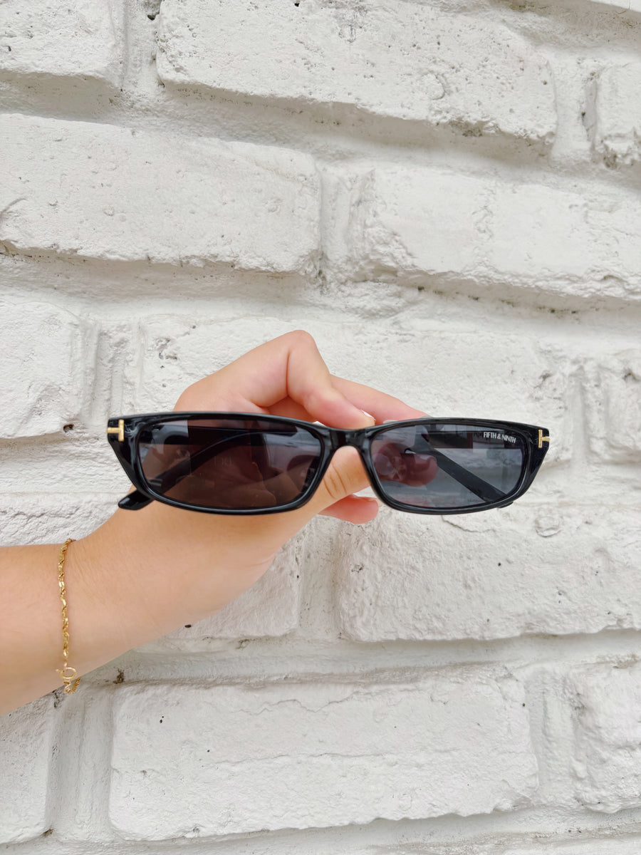 Fifth And Ninth - Lana - Slim rectangle frame Sunglasses - Y2K & metal accents Fifth & Ninth Women main image 2