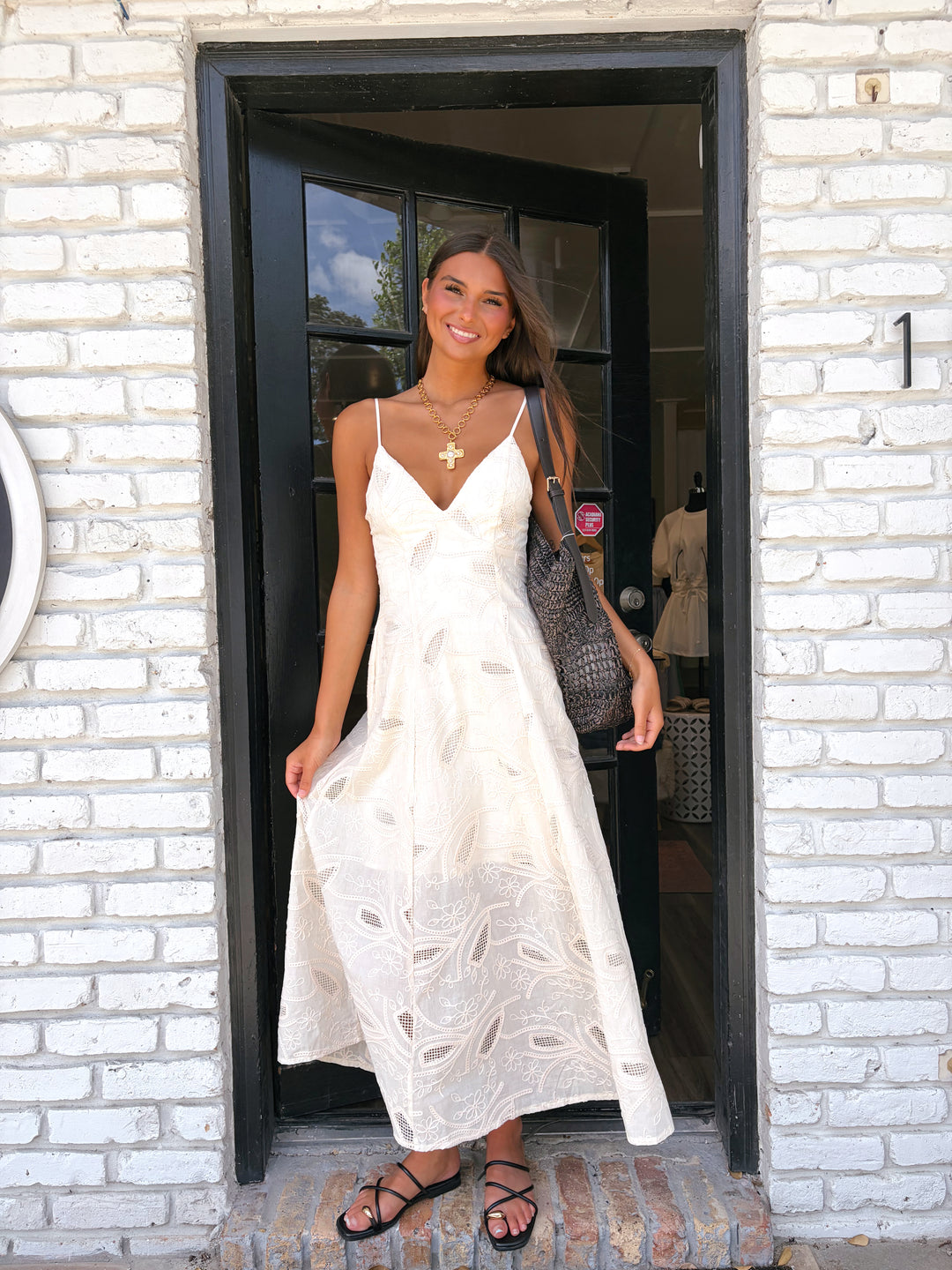 knee length dresses for ladies Carol Midi Dress - Brunette